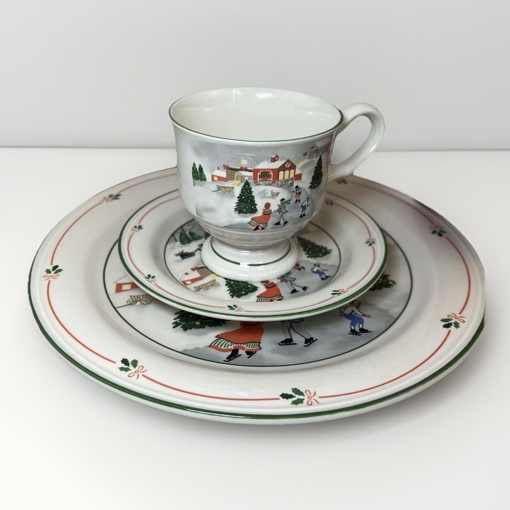 SANGO China SILENT NIGHT Pattern 12 Piece Set Service for 4 DISCONTINUED NEW